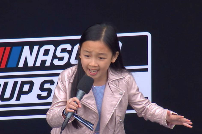 8-Year-Old Girl Belts Out the National Anthem Before NASCAR Race