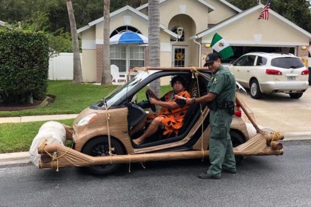 Florida Man Dressed as Fred Flintstone Became a Subdivision Celebrity With His Custom Smart Car