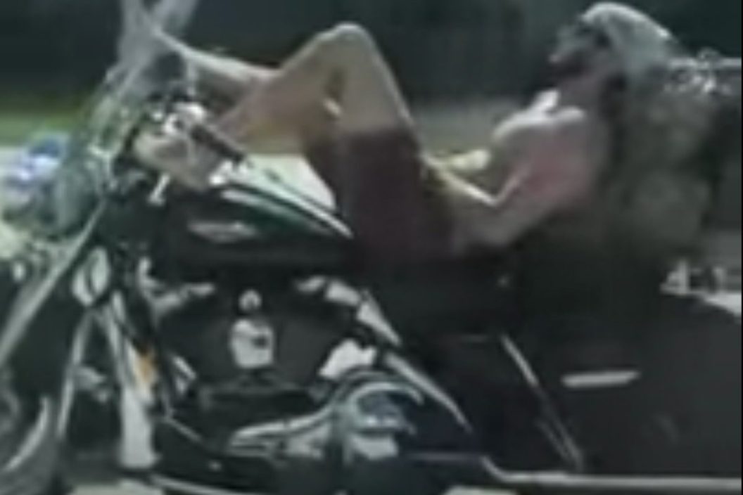 florida man motorcycle with feet