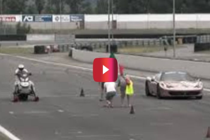 Snowmobile Takes On Ferraris in Some Epic Drag Races