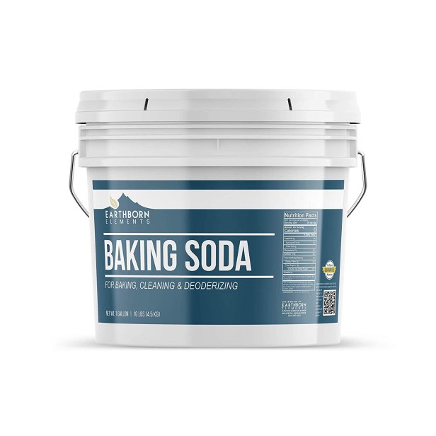 Baking Soda (1 Gallon) Natural for Cooking, Baking, Cleaning, Deodorizing, & More by Earthborn Elements