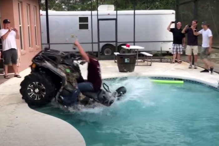 Florida Man Turns Up the Party to 11 by Driving His ATV Into a Swimming Pool
