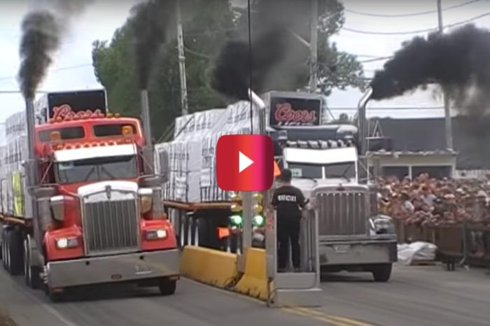 Beastly Semi Trucks Race in Smoke-Spewing Showdown