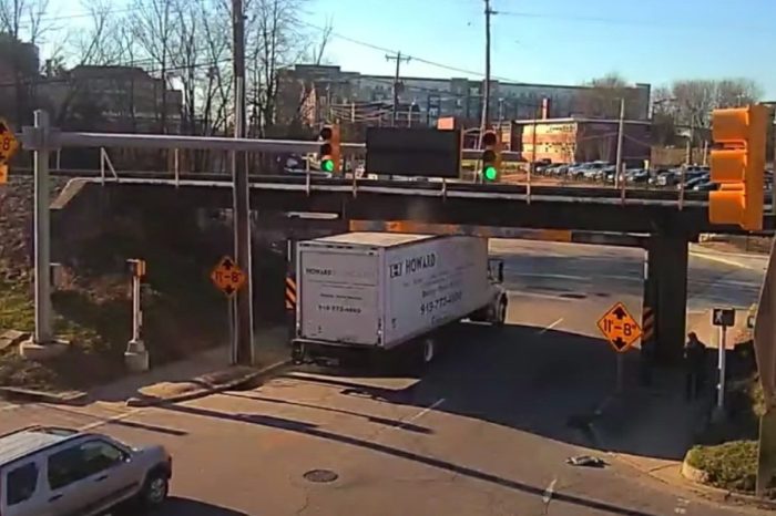Truck Crashes at Famously Low Bridge, and Ruins This Driver’s Commute