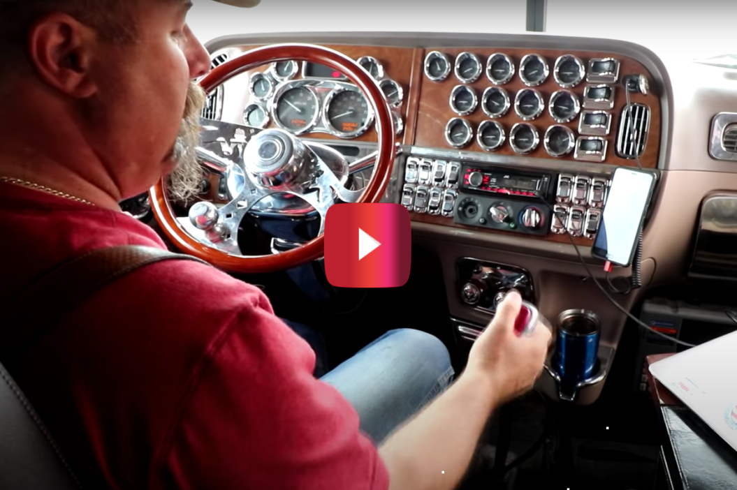 trucker shows how to shift 18-speed transmission