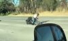 360-degree motorcycle crash