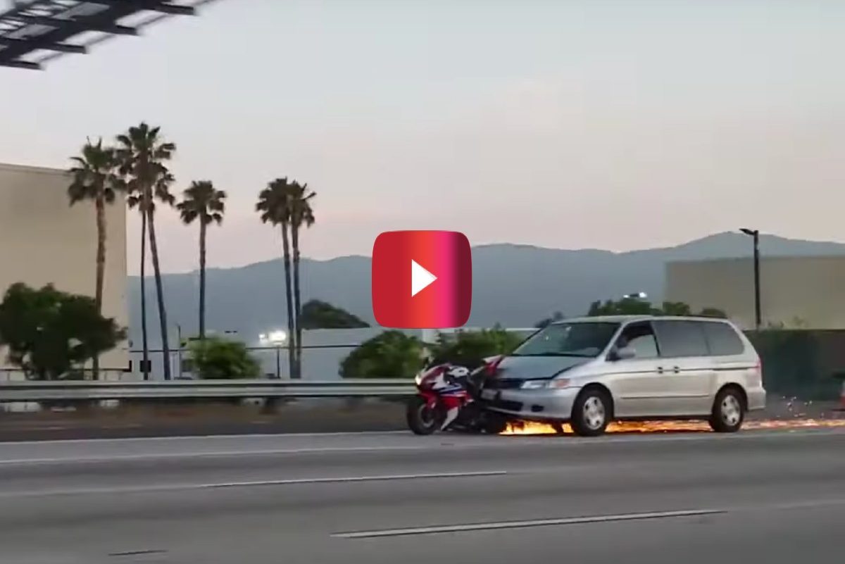 Hit-and-Run Driver Drags Motorcycle on Highway - alt_driver