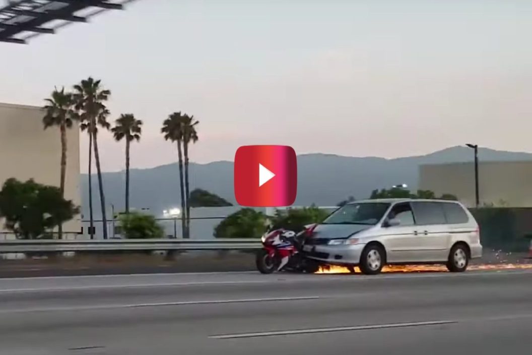 Hit and Run Driver Drags Motorcycle
