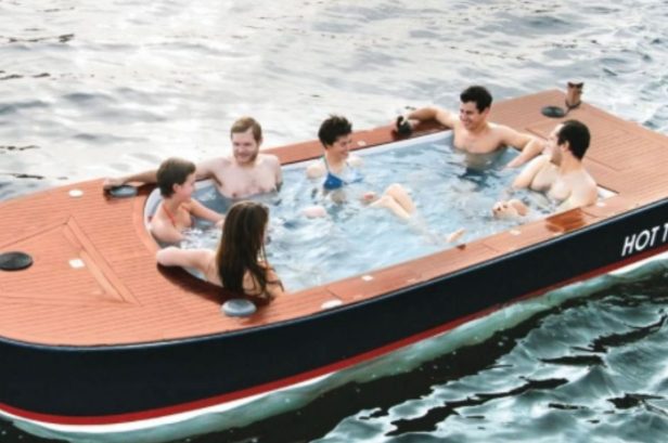 Take This Hot Tub Boat Out on the Water for the Ultimate Lake Day