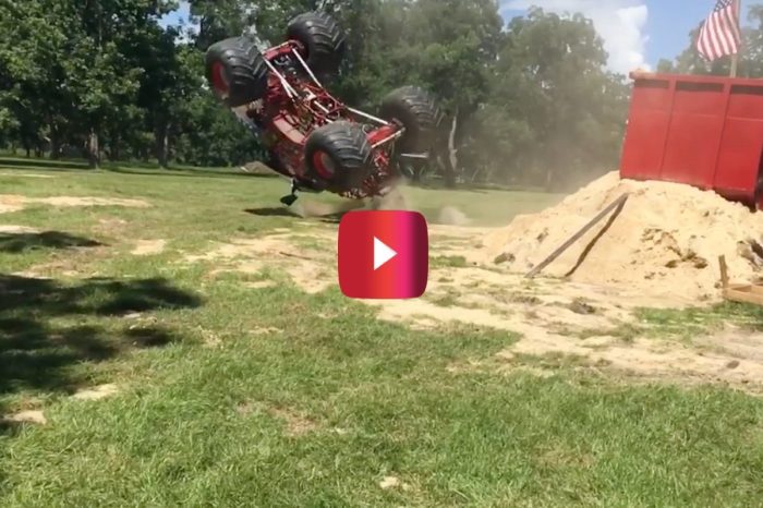 Monster Truck Backflip Attempt Ends in Extreme Crash