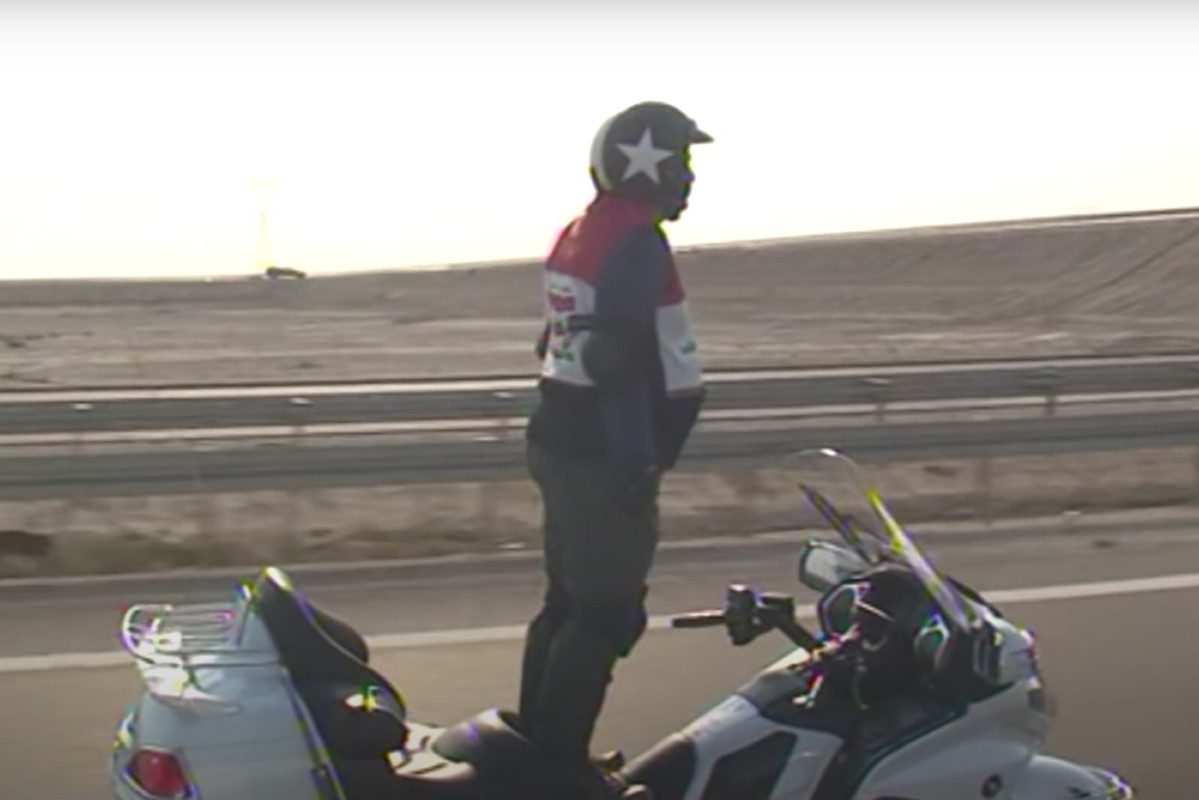 standing motorcycle record
