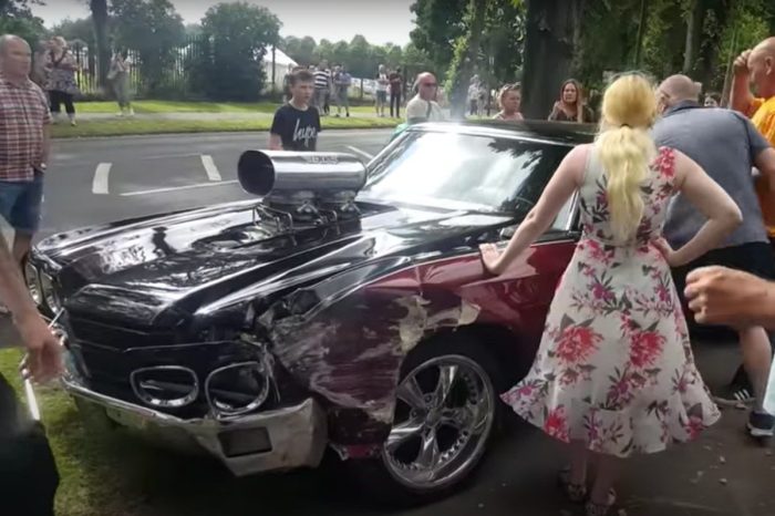 Supercharged ’70 Chevelle Wrecks After Burnout at Car Show