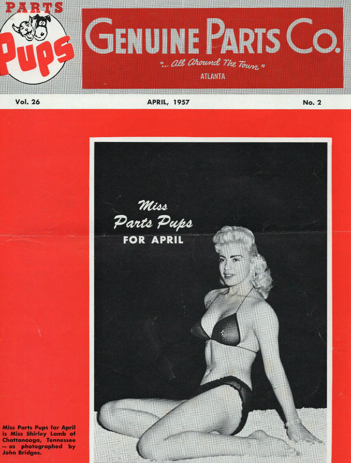 Vintage NAPA Standard Parts Pups April 1957 Magazine Issue (Atlanta) Vol 26 No 2
