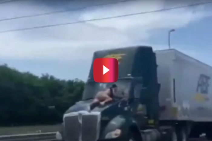 Florida Man Smashes Windshield While Clinging to Moving Semi, and the Footage Is Wild