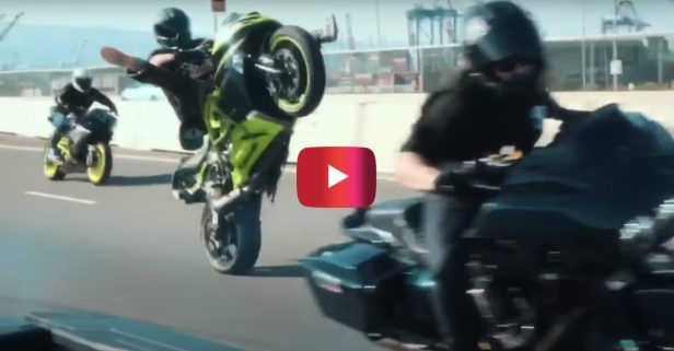 Harley Rider Drifts, Burnouts, and Wheelies in Epic Video