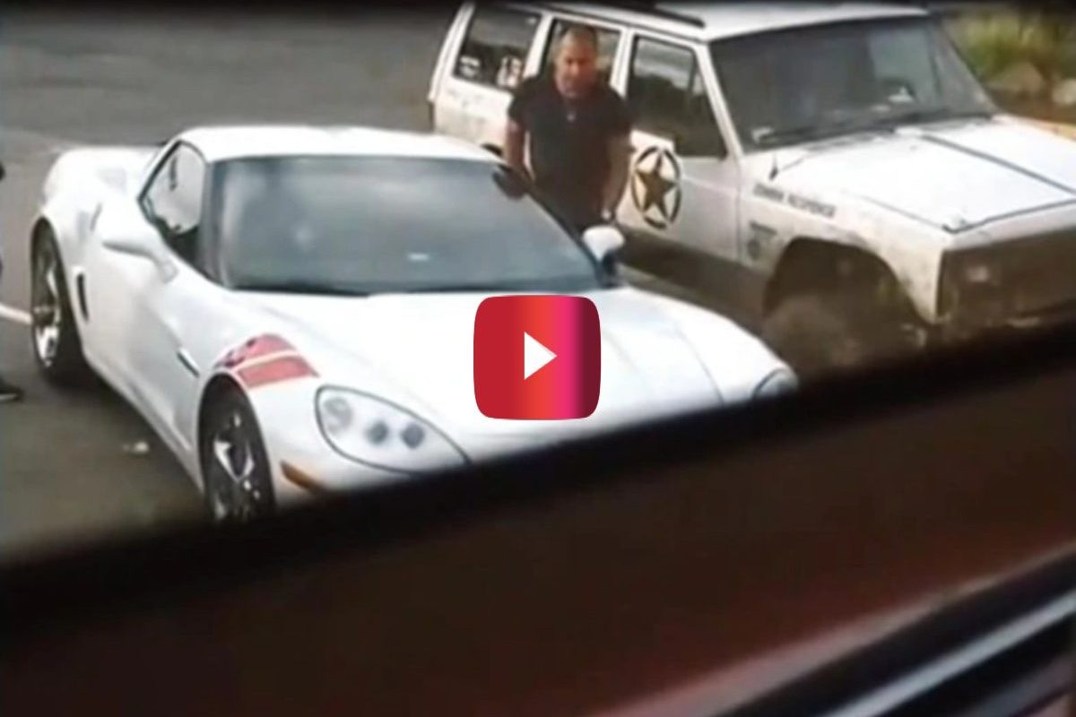 jeep owner revenge on corvette