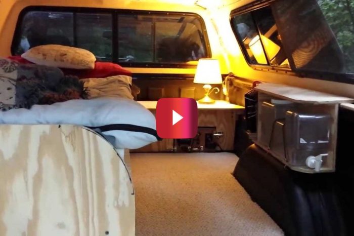 Craftsman Transforms Truck Bed Into Fully-Loaded Camper