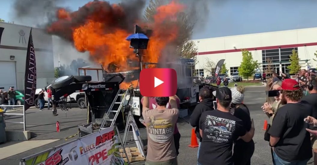 dodge truck explodes on dyno