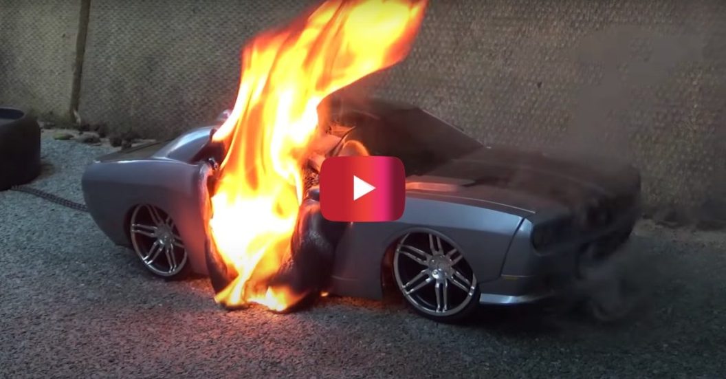 rc car catches fire