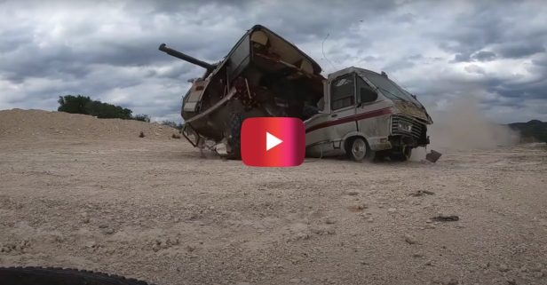40-Ton Tank Smashes Through RV in Epic Slow-Mo Video