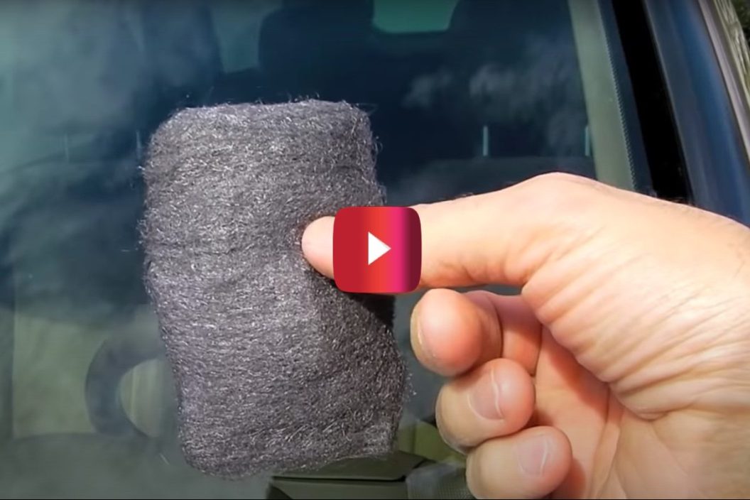 how to super clean windshield with steel wool
