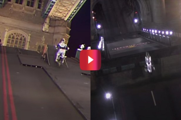 Motocross Legend No-Handed Backflips Over Iconic Bridge