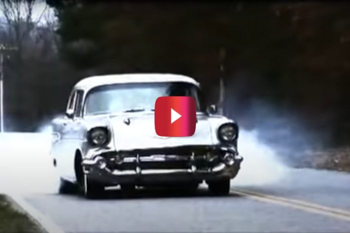 ’57 Chevy With 600 Horsepower Beautifully Burns Rubber