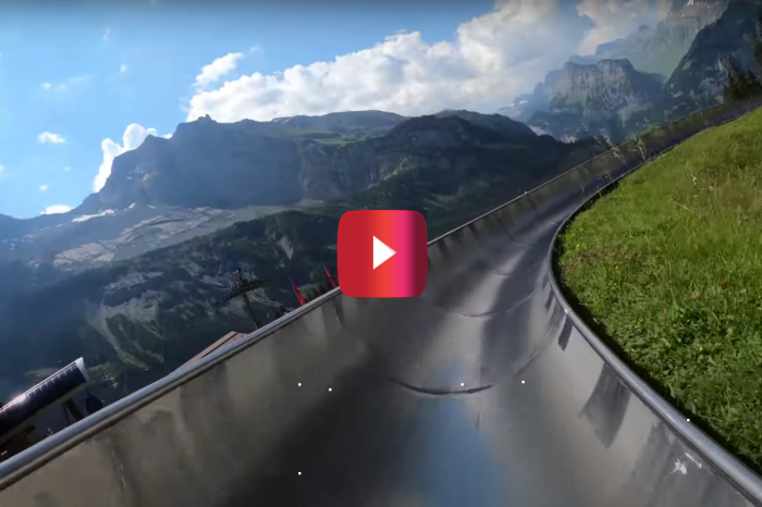 2,500-Foot Mountain Coaster Shows Breathtaking Views of the Swiss Alps