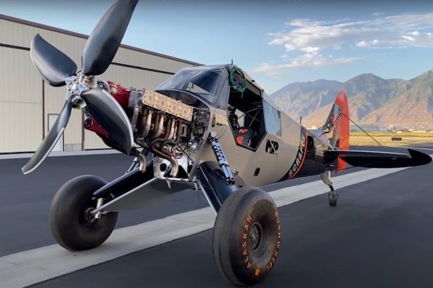 Engineer Crams Monstrous 13-Liter Engine Into a Small Bush Plane