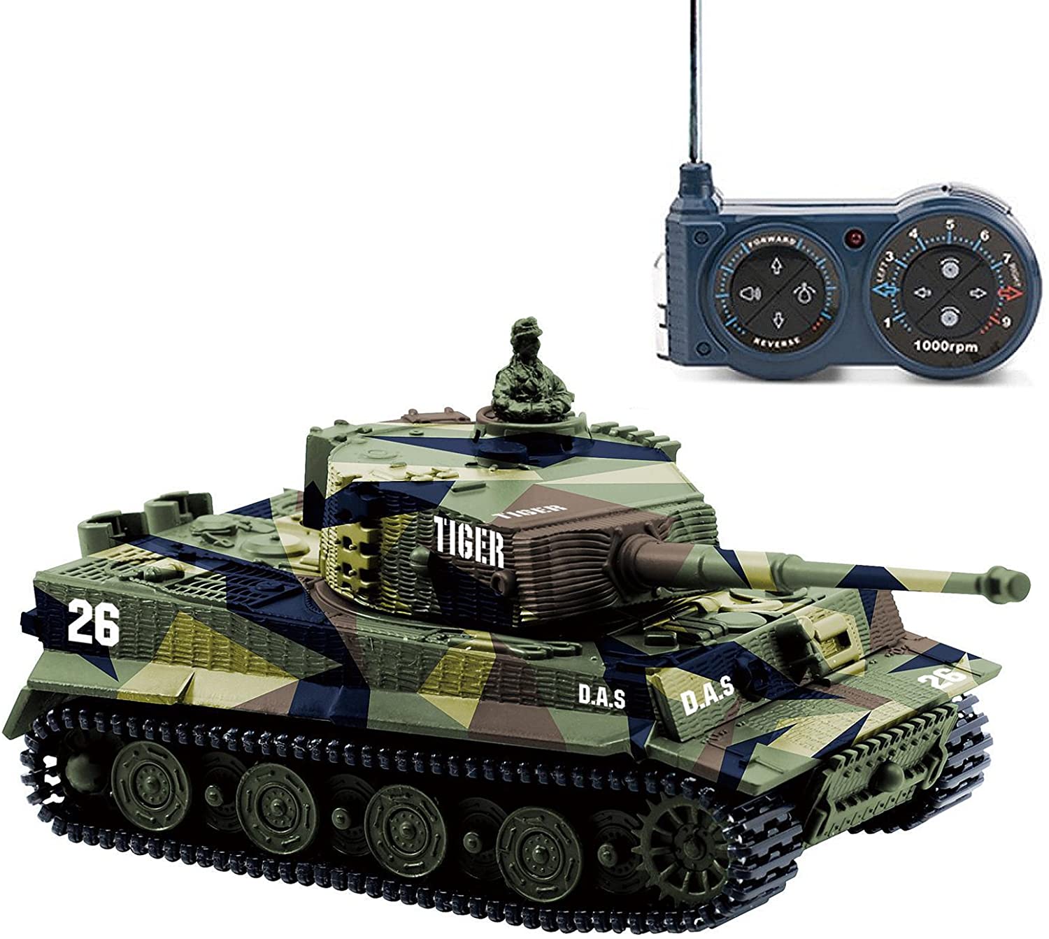 UimimiU Hand Control RC Play Against Tank RC BB Panzer Tank Radio Remote Control Tank For Boy Model Toys That Launchs BB Bullets Adults Boys Girls Hobby Toy Birthday Gifts