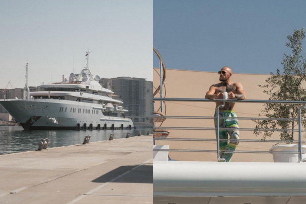 Conor McGregor Showed Up to Fight Island on a 300-Foot Superyacht