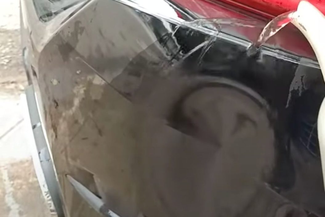 hot water on car dent