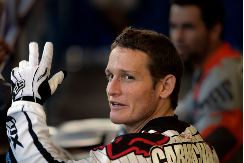 ricky carmichael waving to fans