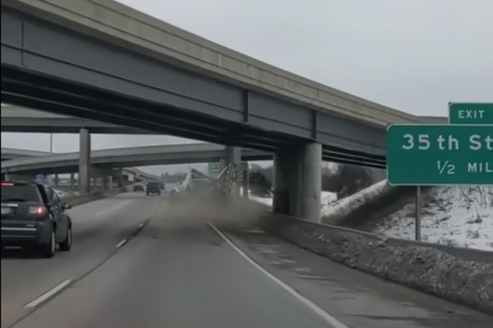 Semi Truck Flips After Nailing Bridge at Full Speed