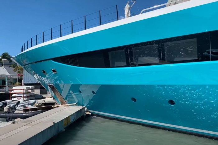 $90M Custom Megayacht Destroys Dock
