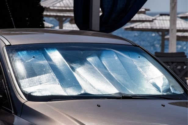 Windshield Sun Shades Protect Leather Seats, Touch Screen Panels, And More