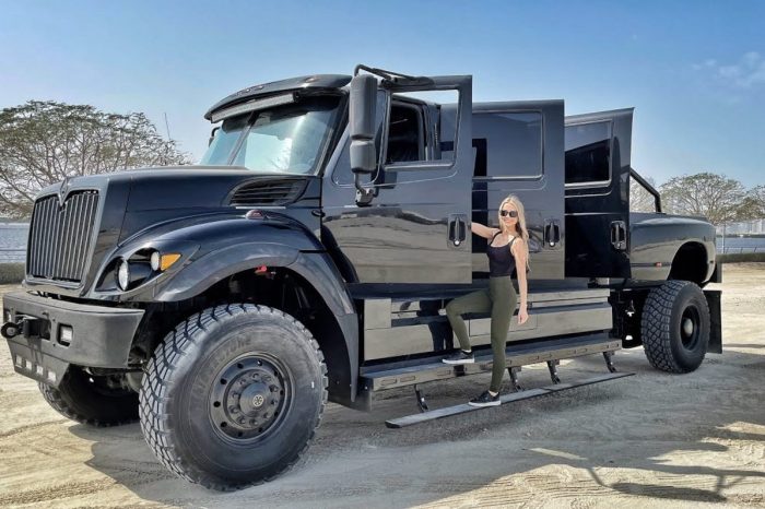 $500K Monster Pickup Truck Has 6 Doors, 65-Inch Tires, and More
