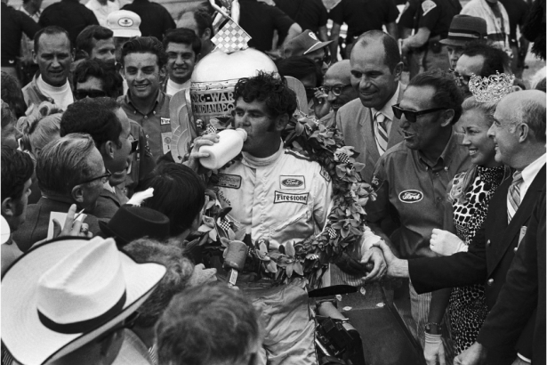 al unser drinks milk after winning 1970 indianapolis 500