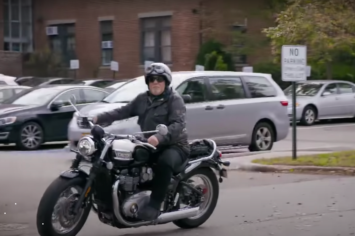 Billy Joel Cruising On Motorcycle Adult T Shirt Soft Rock Music 