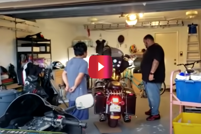 Jokester Pulls One Over on His Buddy With Harley Engine Prank