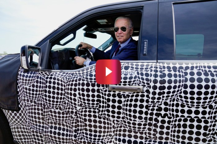 Joe Biden Test Drives Electric Ford F-150: “This Sucker Is Quick”