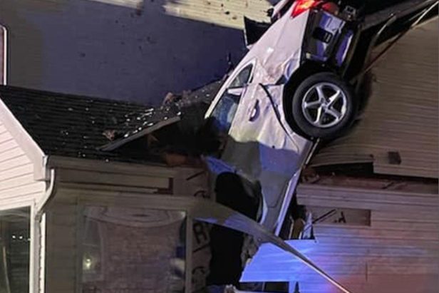 Car Crashes Through Roof of Home and Barely Misses Couple Sleeping Inside