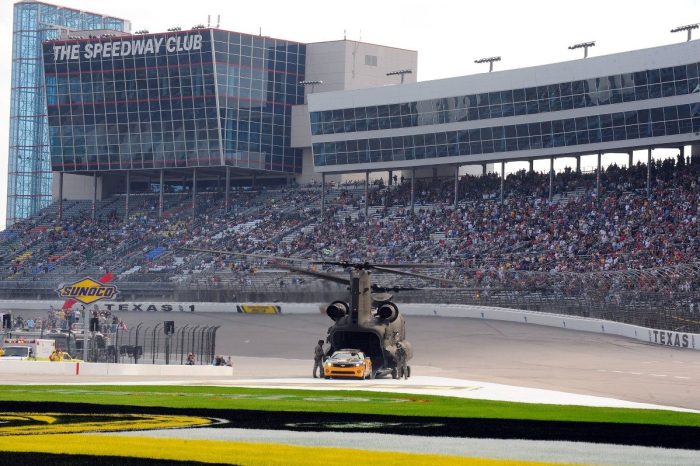 A Military Helicopter Once Delivered a NASCAR Pace Car at Texas Motor Speedway
