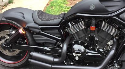 harley vrod with toxic pipes mystro exhaust