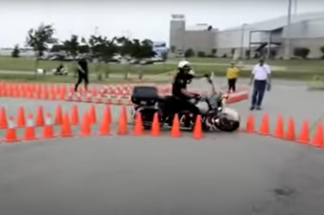 police officer motorcycle skills course