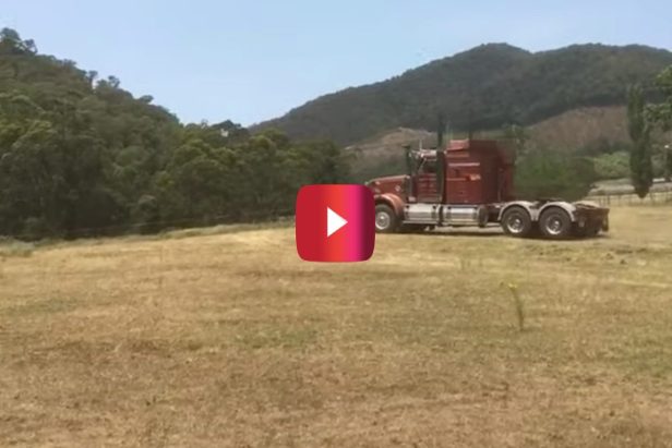 13-Year-Old Country Kid Learns to Drive Big Rig and Makes His Dad Proud