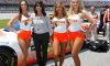 cindy elliott poses with hooters girls at talladega superspeedway