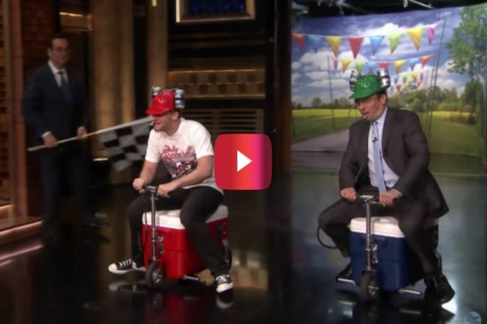 Dale Earnhardt Jr. Took on Jimmy Fallon in a Cooler Scooter Race, and It Looked Like an Absolute Blast