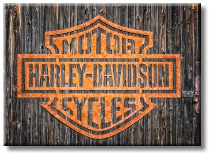 Harley Davidson Motorcycles Picture on Stretched Canvas