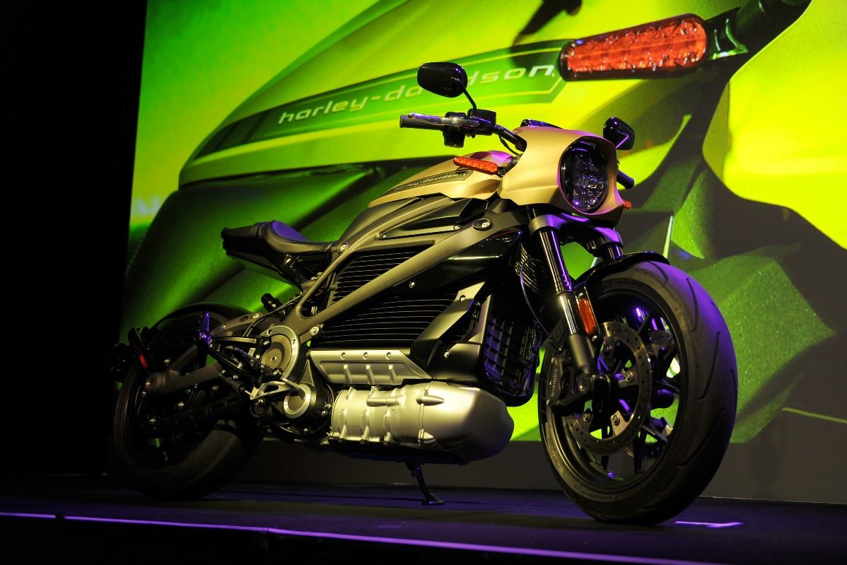 Harley Davidson Livewire at CES technology fair in 2019